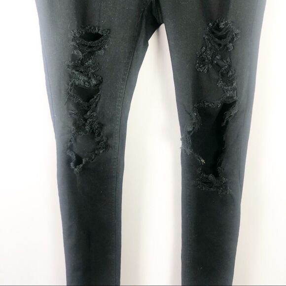 SOHO BABE | Distressed Black Skinny Jeans Women’s Junior Size 11 - Picture 3 of 5